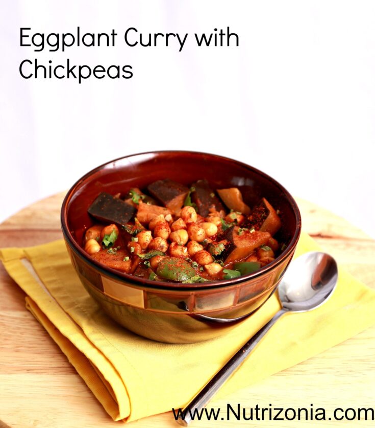 Tabbakh Roho (Eggplant curry with chickpeas)