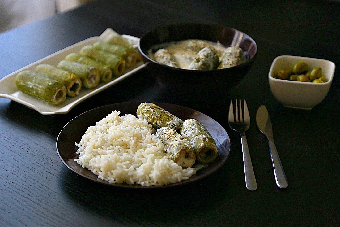 White zucchini with rice 4