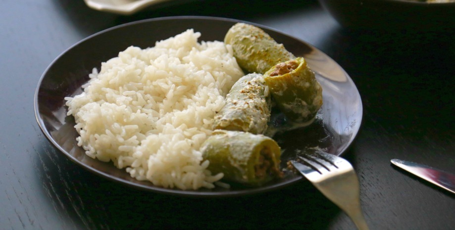 White zucchini with rice 5