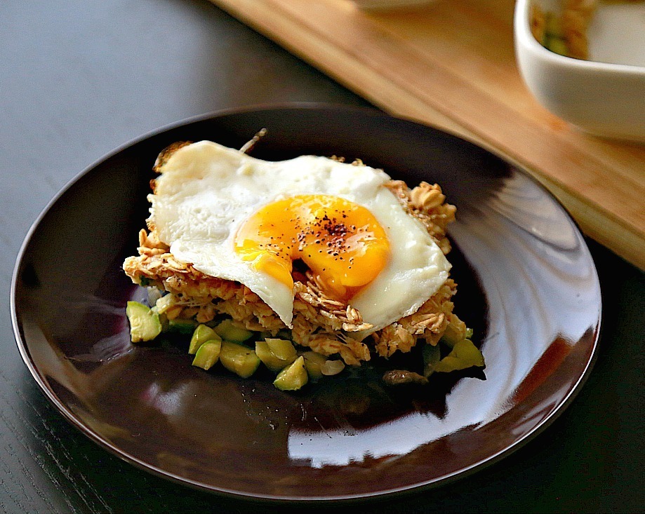 oatmeal with fried egg