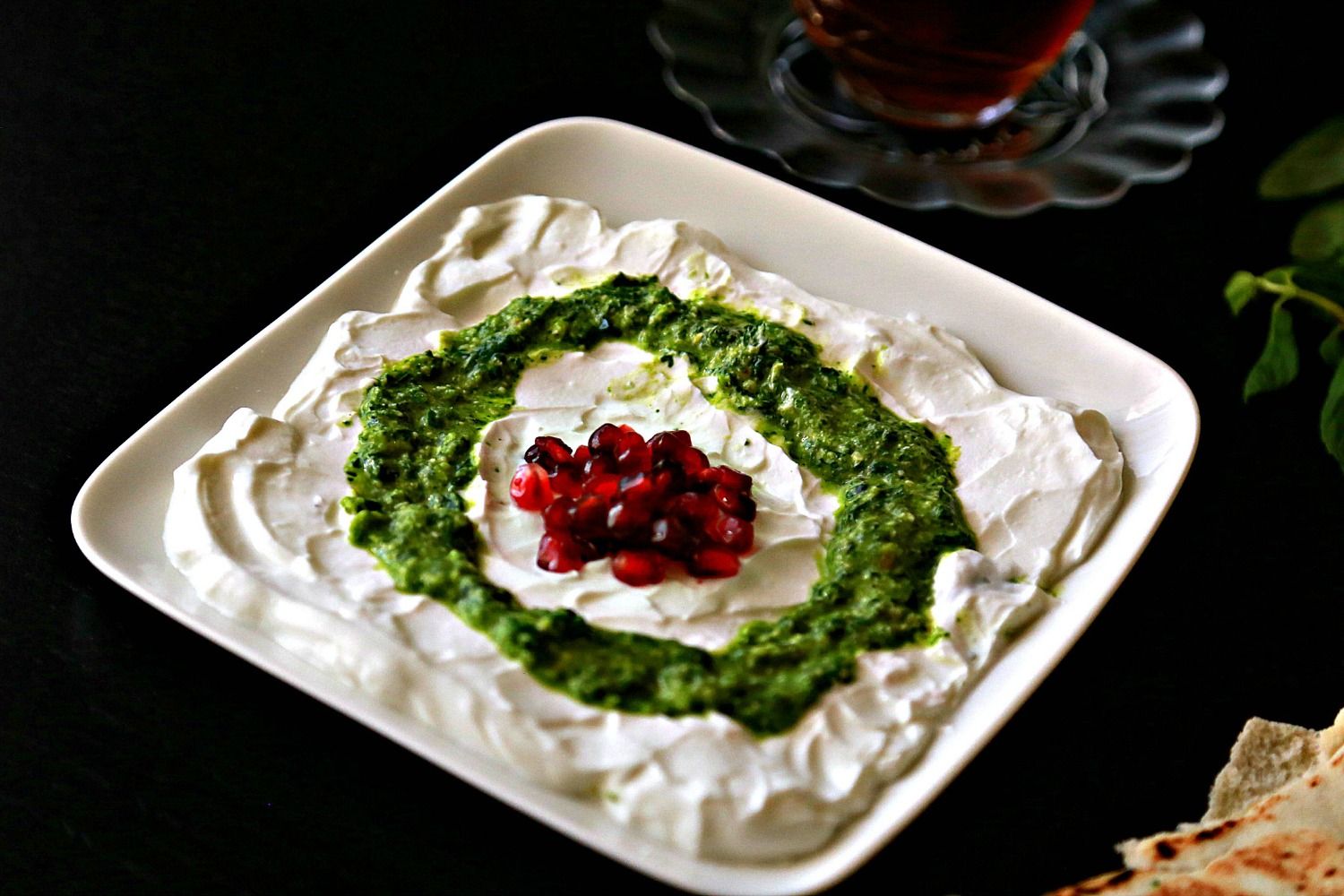 labneh with mint pesto