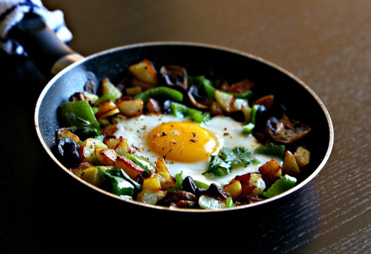 Healthy Potato Hash with Fried Egg