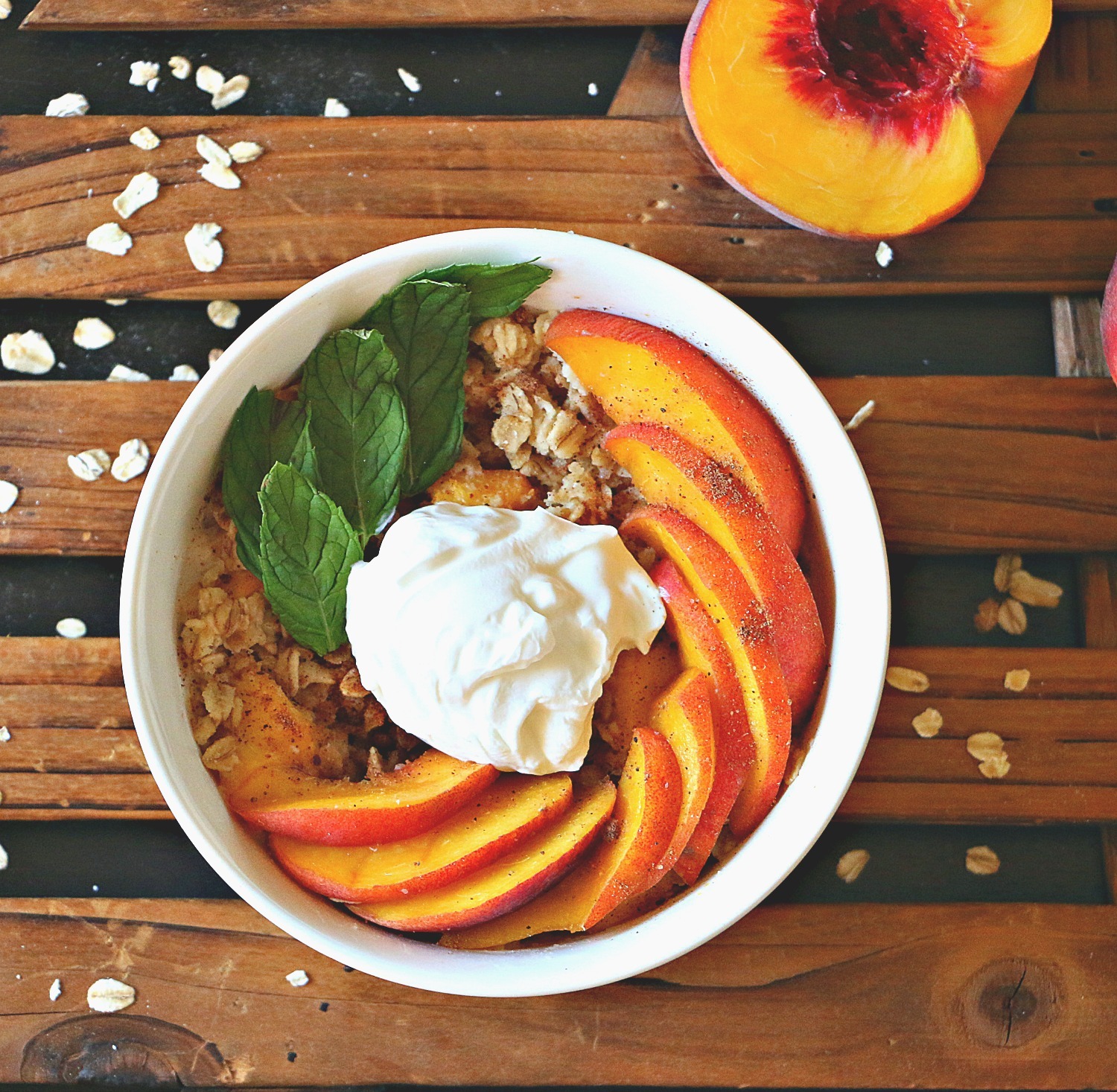 peach oatmeal 