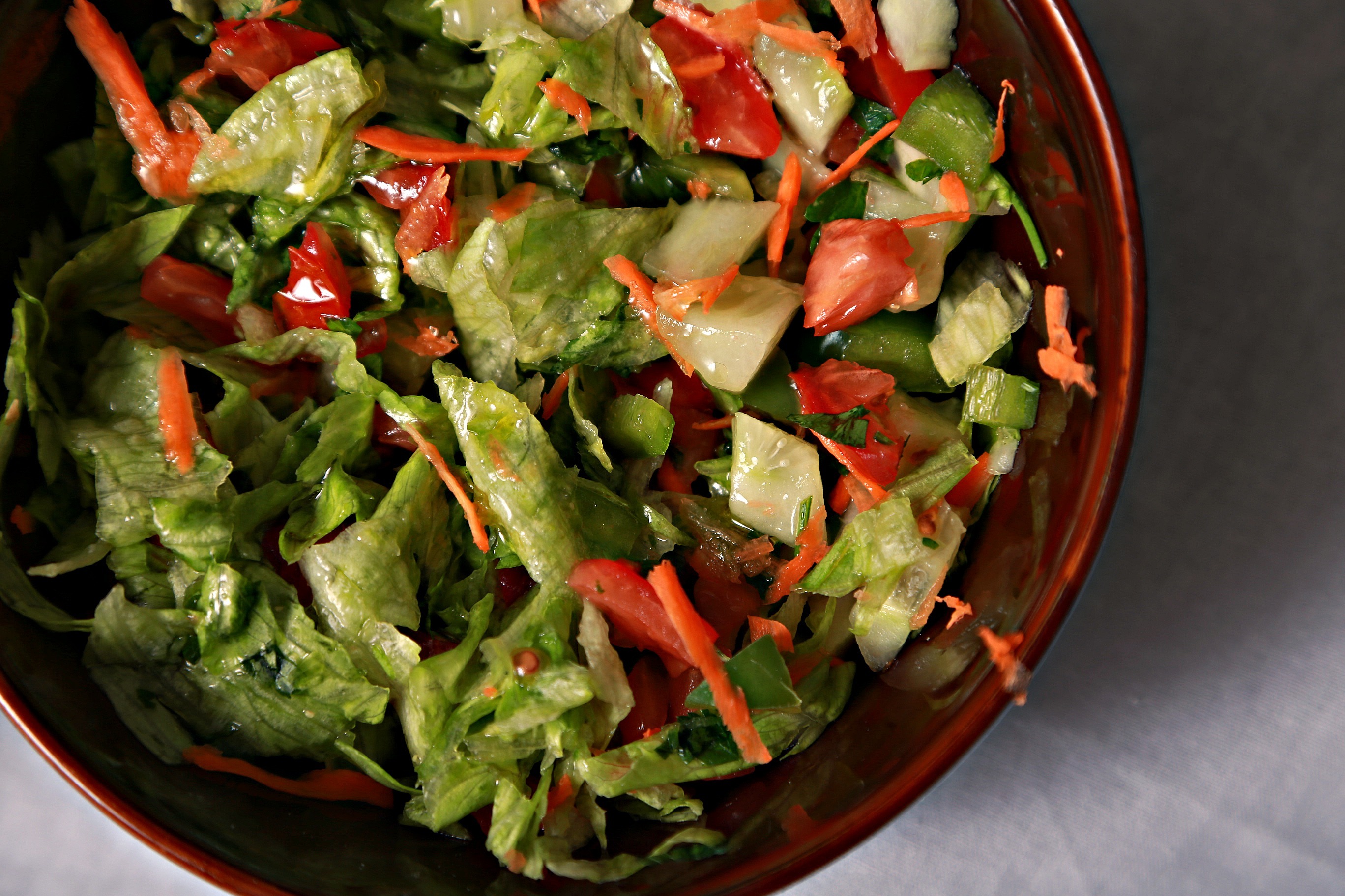 salad with bulgur pilaf 