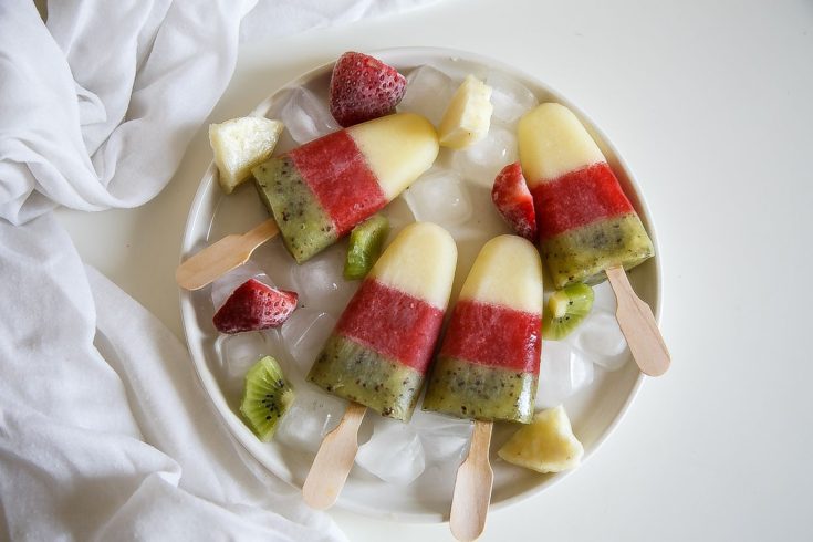 Healthy Rainbow Popsicles 