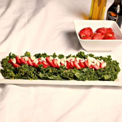 Strawberry Kale Salad with Balsamic Vinegar