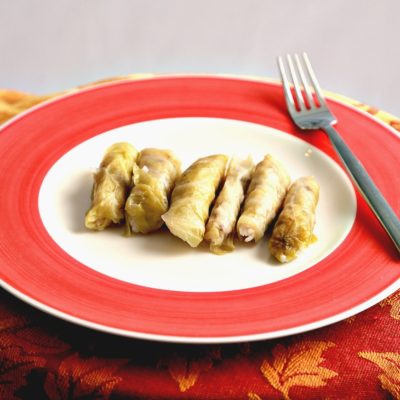 Arabic Stuffed Cabbage Rolls (Malfouf bel Lahmeh)
