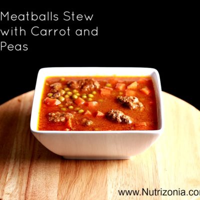 Meatballs (kafta) Stew with Carrot and Peas