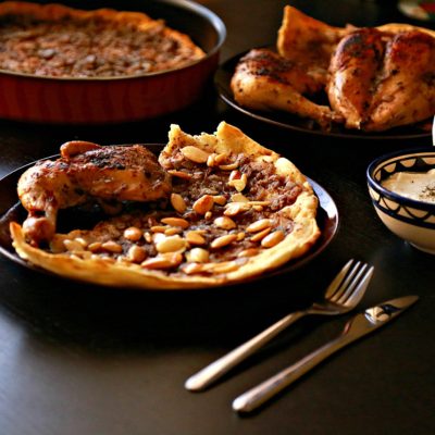 Roasted Chicken with Sumac over Taboon Bread (Musakhan)