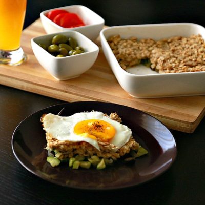 Easy Healthy Casserole with a Fried Egg
