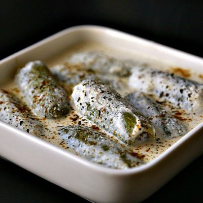 Stuffed White Zucchini in Yogurt Sauce (Kousa bel laban)