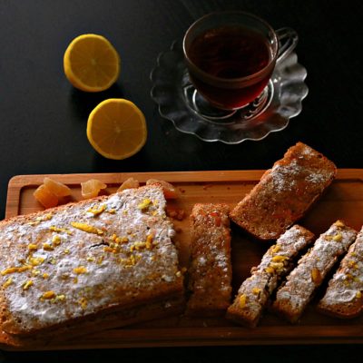 Candied Ginger & Lemon Earl Grey Tea Cake