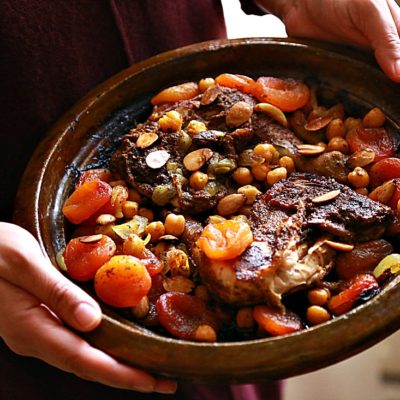 Chicken and Dried Apricots Moroccan Tajine