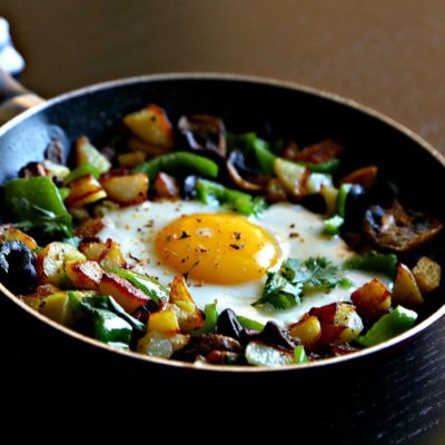 Healthy Potato Hash with Fried Egg