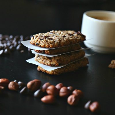 Hazelnut Chewy Chocolate Oatmeal Bars