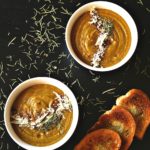 Roasted Vegetables Soup with Thai Yellow Curry Paste