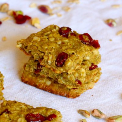 Easy Healthy Pistachio Butter Bars