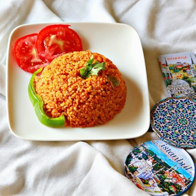 Turkish Bulgur with Tomato Pilaf