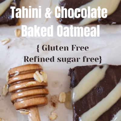 Tahini & Chocolate Baked Oatmeal