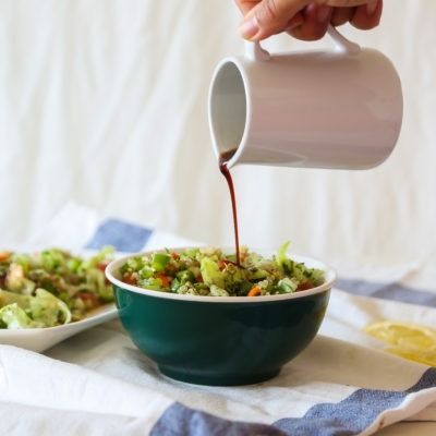 Fresh Quinoa Salad with Pomegranate Molasses