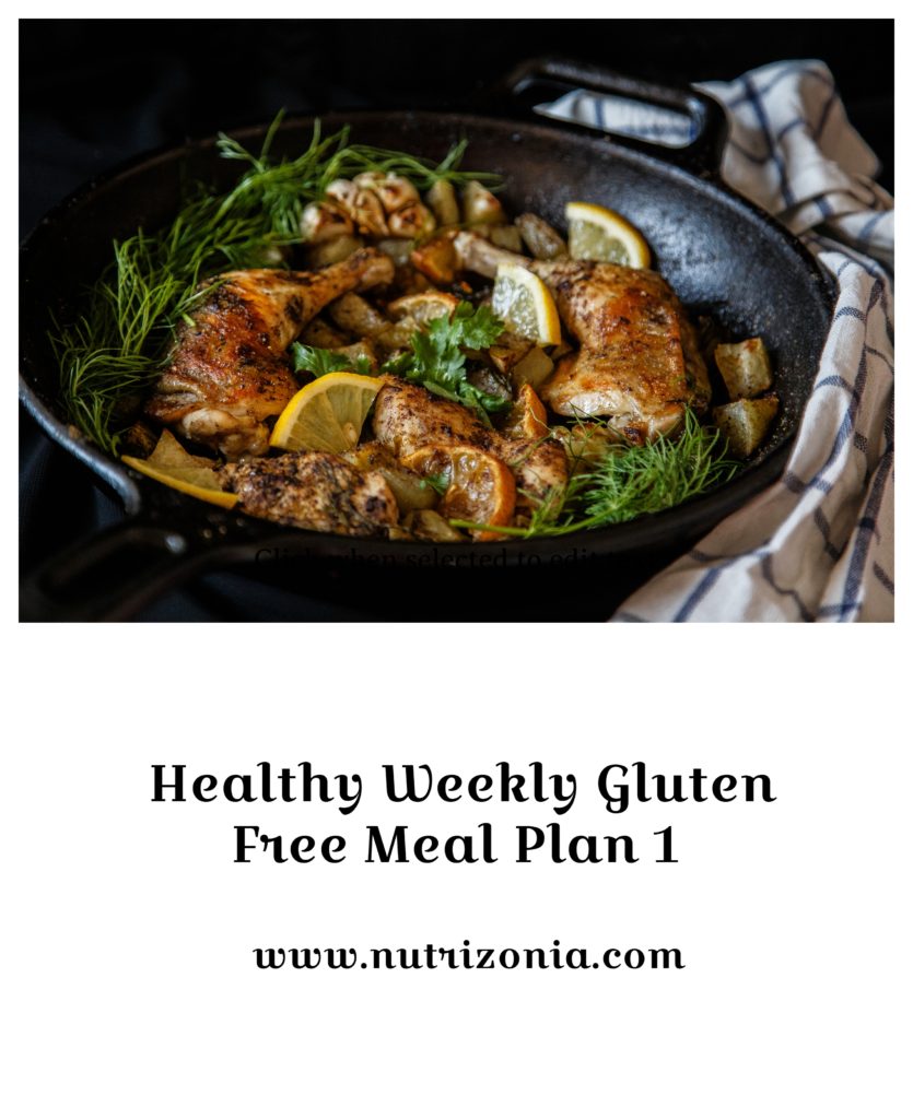 Healthy Weekly Gluten Free Meal Plan 1 - :: Nutrizonia