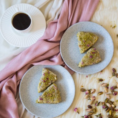 Petal Rose & Pistachio Scones (Vegan & Gluten Free)