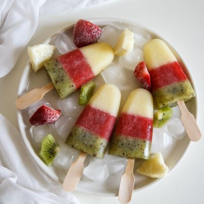 Healthy Rainbow Popsicles