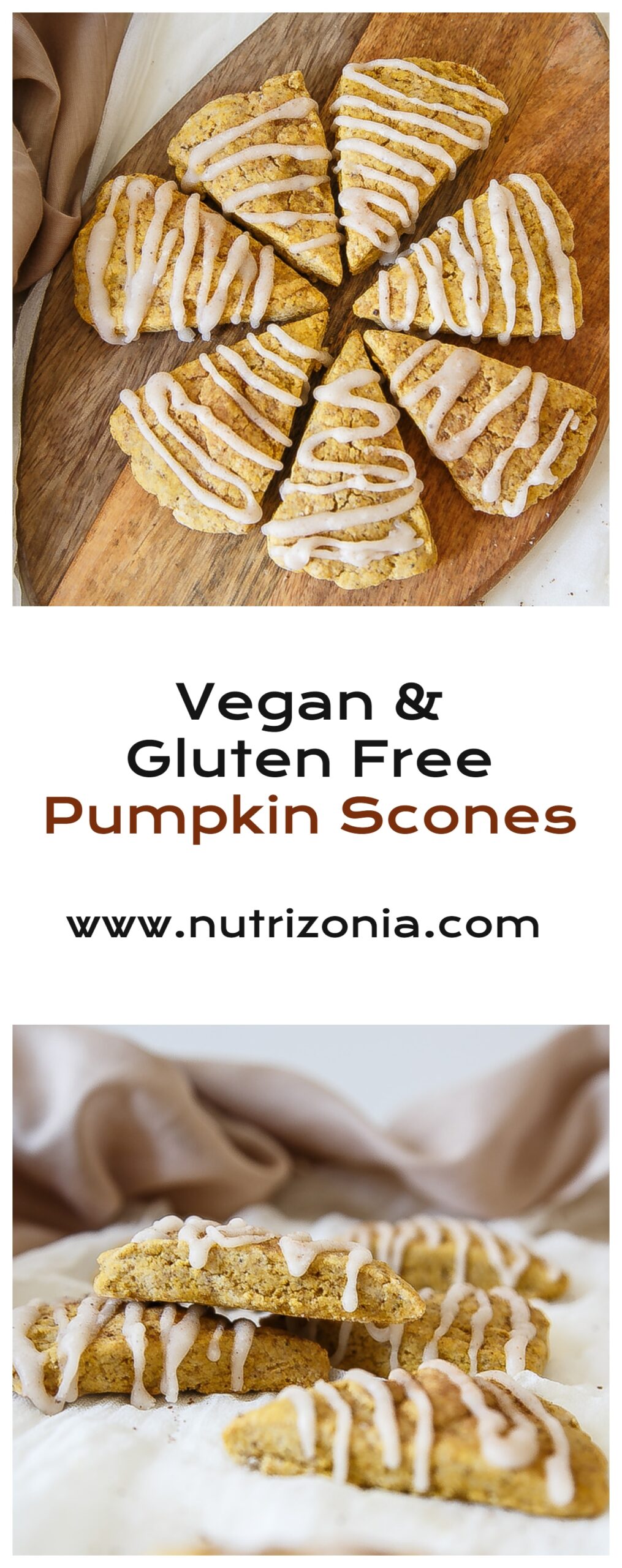Vegan gluten free pumpkin scones nutrizonia