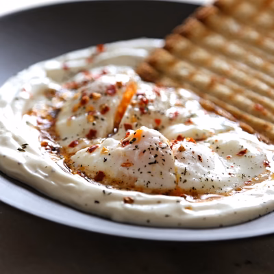 Çılbır (Authentic Turkish Eggs with Garlic Yogurt)